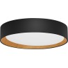 Plafon skandynawski ściemniany Nordicos LED 35cm czarny / drewno