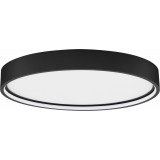 Simons LED 45cm 3000K black round dimmable ceiling lamp