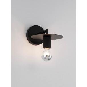 Flow black decorative wall lamp "bulb"