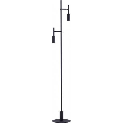 Koshima LED black minimalist 2-light floor lamp