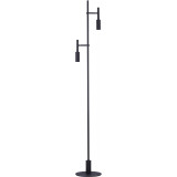 Lampa podłogowa 2 punktowa minimalistyczna Koshima LED czarna