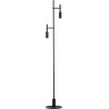 Koshima LED black minimalist 2-light floor lamp