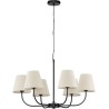 Eleni III 75cm cream&amp;black pendant chandelier with lampshades