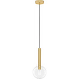 Lampa wisząca szklana glamour Sophia V 15cm przeźroczysty / złoty