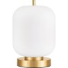 Tamo 16.5cm white&amp;brass glass table lamp