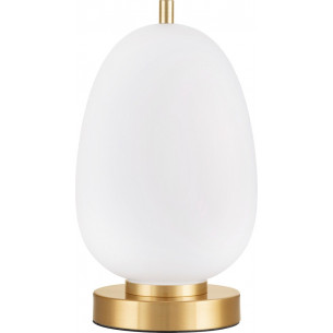 Tamo 15.8cm white&amp;brass glass table lamp