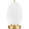 Tamo 15.8cm white&amp;brass glass table lamp