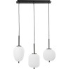 Tamo 53cm white&amp;black triple glass pendant lamp