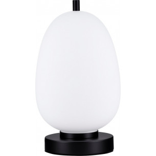 Tamo 15.8cm white&amp;black glass table lamp