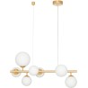 Nerro VII 65cm opal&amp;gold glamour glass balls pendant lamp