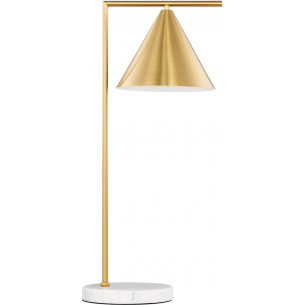 Antipe brass&amp;white marble cone table lamp