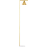 Lampa podłogowa stożek Antipe mosiądz / biały marmur