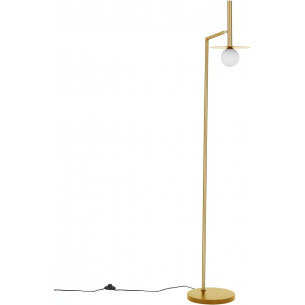 Morgan opal&amp;gold glass globe glamour floor lamp