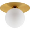 Plafon szklana kula glamour Thoros 23cm opal / złoty