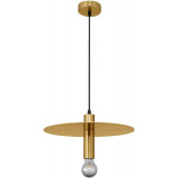 Lampa wisząca żarówka z płaskim kloszem Vernisi 35cm złota