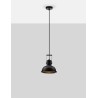 Lampa wisząca industrialna Sidero 22cm czarny mat