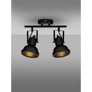 Sidero II blackmatt industrial ceiling spotlight