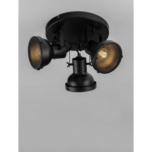 Sidero III blackmatt industrial ceiling spotlight