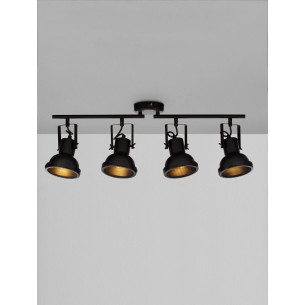 Sidero IV blackmatt industrial ceiling spotlight