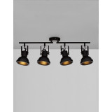 Reflektor sufitowy industrialny Sidero IV czarny mat