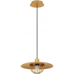 Lampa wisząca loft Ted 33cm złoty mosiądz