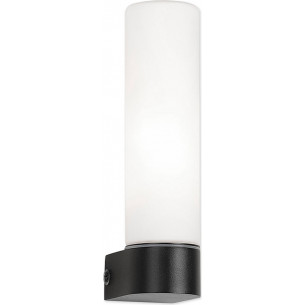 Robs opal&amp;black glass bathroom wall lamp