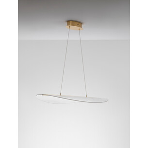 Lampa wisząca nowoczesna Femme LED 67cm przeźroczysty / złoty mosiądz 2
