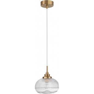 Tripsi 18cm transparent&amp;golden brass vintage glass pendant lamp