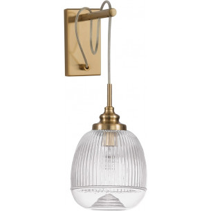 Tripsi transparent&amp;antique brass vintage glass wall lamp