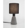 Noon grey concrete table lamp with lampshade