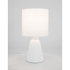 Noon white concrete table lamp with lampshade