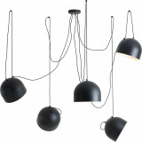 Lampa wisząca 5 punktowa "pająk" Noor czarna Aldex