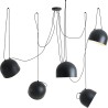 Lampa wisząca 5 punktowa "pająk" Noor czarna Aldex