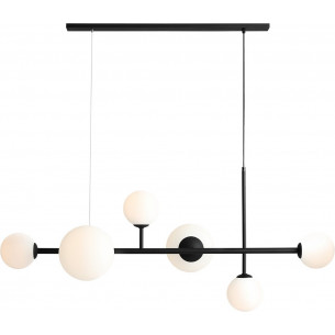 Dione VI 130cm white&amp;black glass balls pendant lamp Aldex