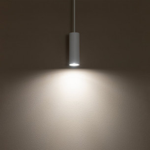 Lampa wisząca tuba Fourty 4cm H12,3cm biała Nowodvorski