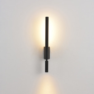 Explore LED 43cm black matt 2-point wall lamp with switch Step Into Design