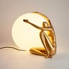 Woman 47cm white&amp;gold glass designer table lamp Step Into Design