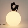 Woman II 35cm white&amp;black glass designer table lamp Step Into Design