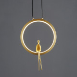 Amici LED 27cm brass round decorative pendant lamp Step Into Design