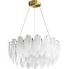 Piuma 60cm white glass decorative pendant lamp Step Into Design