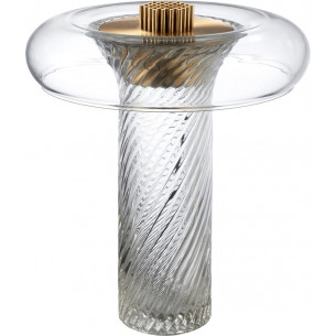 Claro 35cm transparent glass table lamp Step Into Design