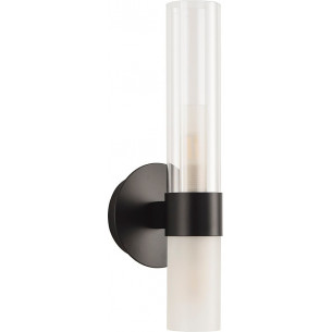 Candela 31cm white&amp;black glass tube wall lamp Step Into Design