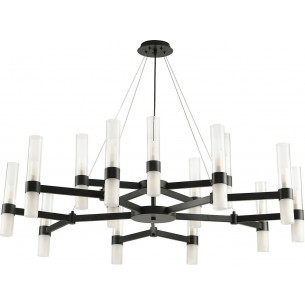 Candela XV 120cm white&amp;black pendant chandelier Step Into Design