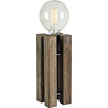 Lodge 28cm grey stained wooden table lamp Markslojd