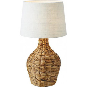 Paglia 32cm beige&amp;natural woven table lamp with shade Markslojd