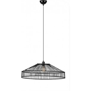 Tapa 70cm black boho braided pendant lamp Markslojd