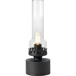 Kandella transparent&amp;black glass table lamp Markslojd