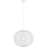 Stylowe lampy boho - Lampa wisząca kula z abażurem Florence 50cm biała Markslojd, idealna do salonu, sypialni czy kuchni