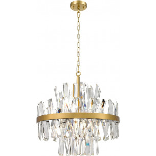 Constantinople 50cm brass&amp;transparent hampton glass pendant lamp ZumaLine