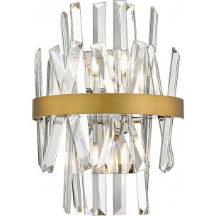 Constantinople 24cm brass&amp;transparent hampton glass wall lamp ZumaLine